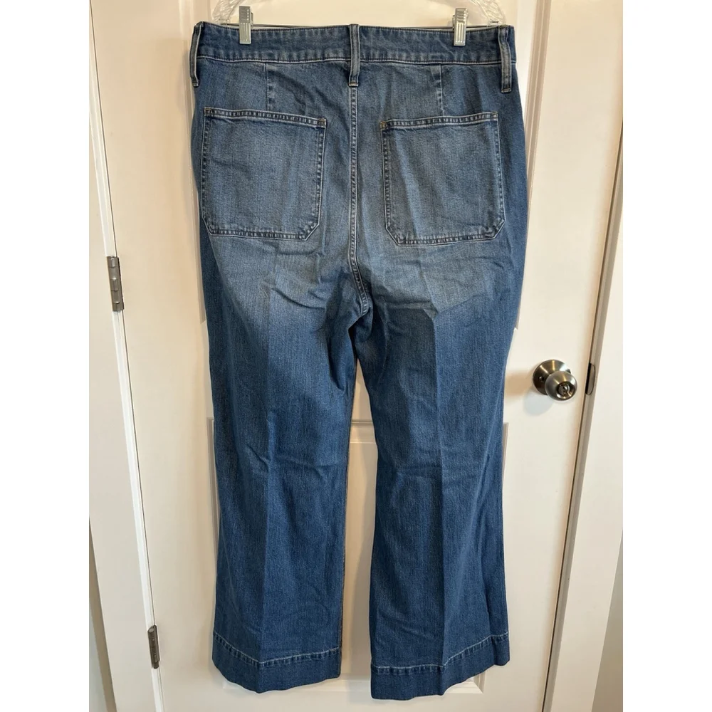 J. Crew Women’s High-rise Sailor Denim Trouser in 1996 Semi-stretch Size 34 NWT - Picture 5 of 11